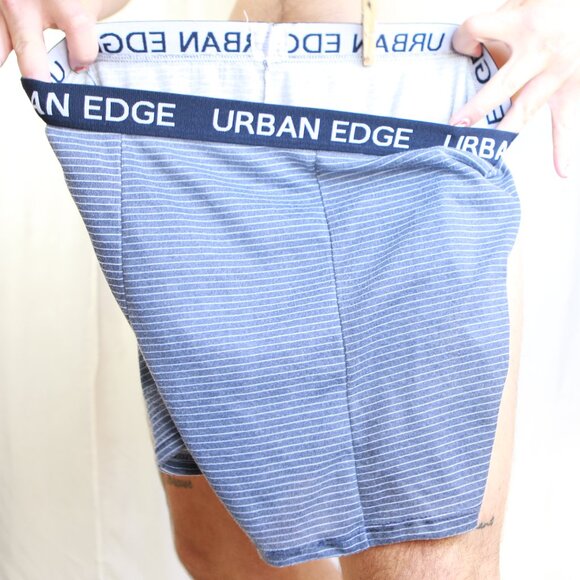 Urban Edge Blue Horizontal Stripe Cotton Polyester Boxer Brief Trunks 2XL - Picture 8 of 9